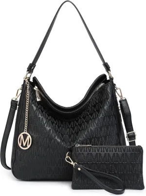 Large Hobo Bags for Women Designer Crossbody Shoulder Purses PU Leather Tote Handbags with Wallet