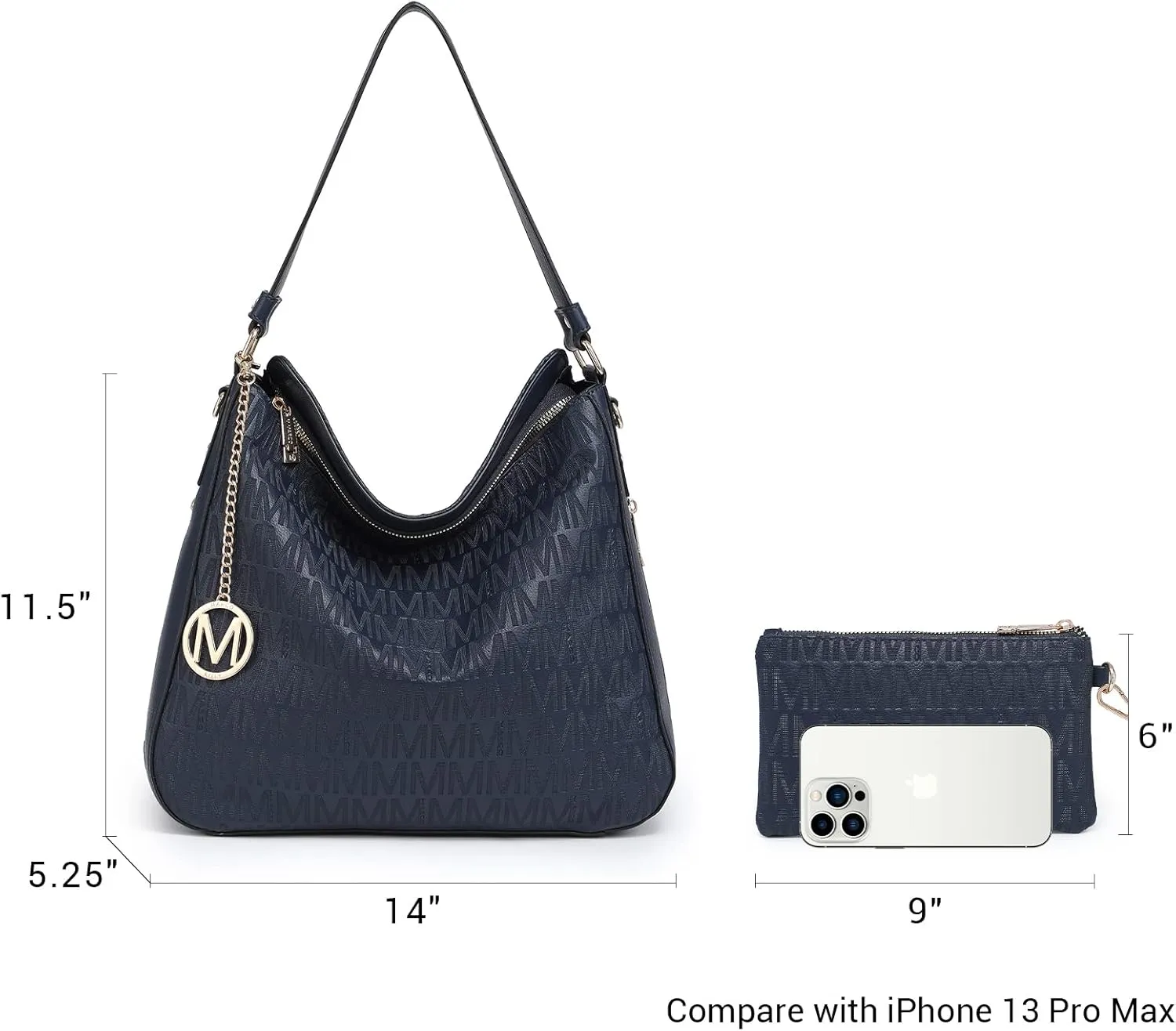 Large Hobo Bags for Women Designer Crossbody Shoulder Purses PU Leather Tote Handbags with Wallet