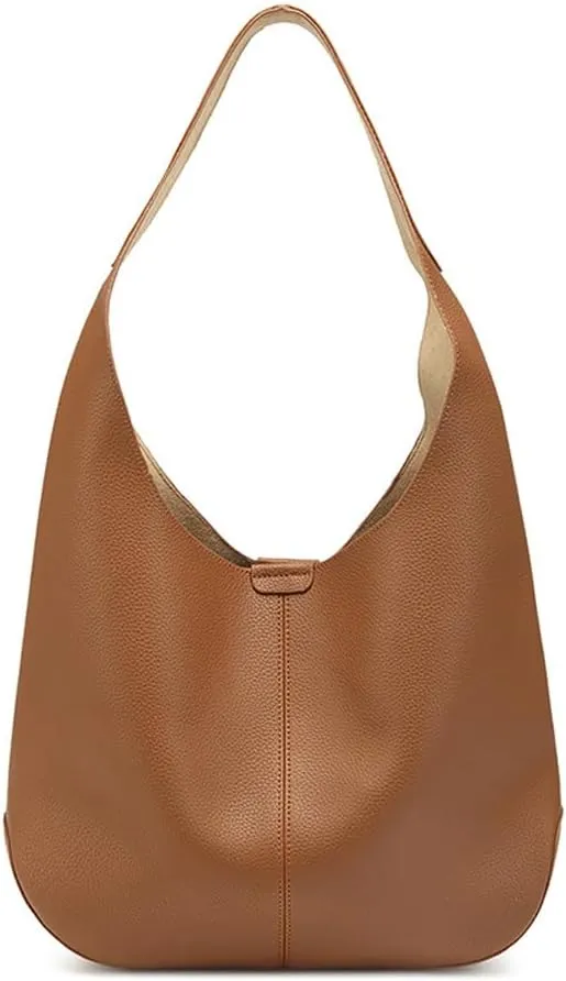 large Hobo Bags for Women Slouchy Tote Purses Soft PU Leather Slouchy Shoulder Handbag for Work Travel Shopping