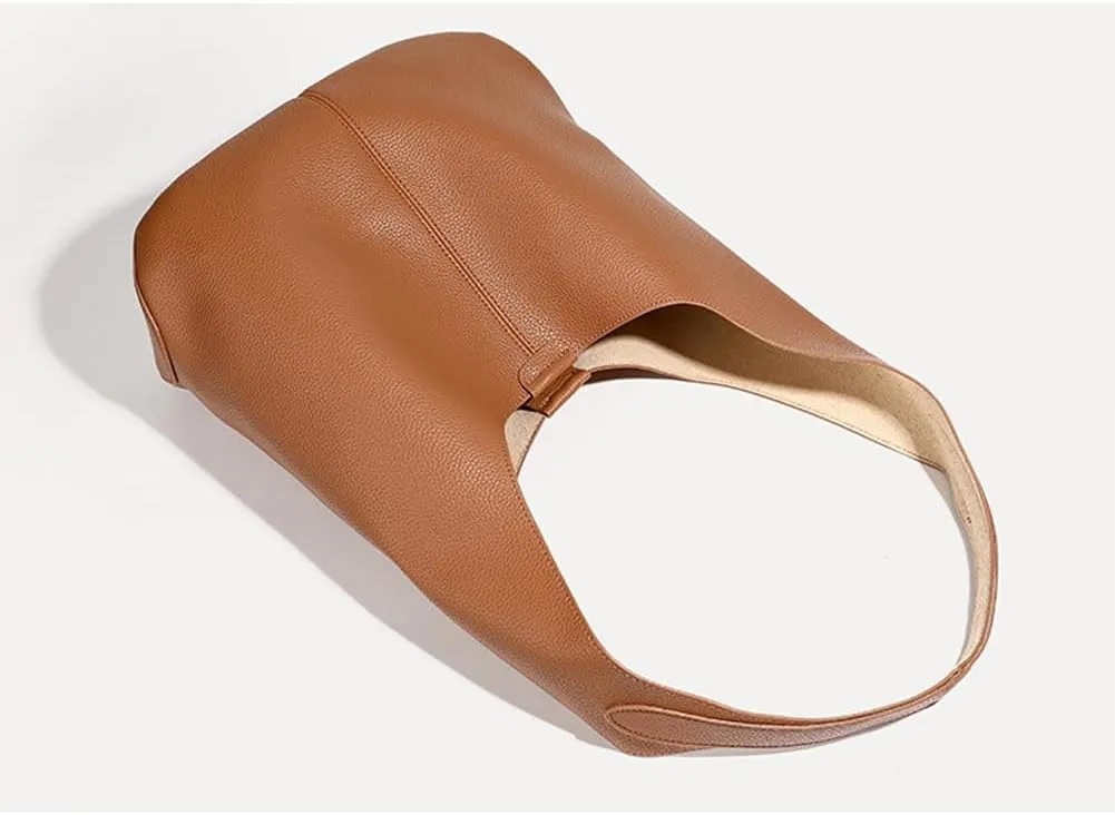 large Hobo Bags for Women Slouchy Tote Purses Soft PU Leather Slouchy Shoulder Handbag for Work Travel Shopping