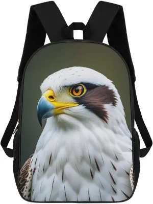 Large Laptop Backpack Spear Falcon, White Eagle Carry On Backpack Lightweight Travel Backpack Computer Bag Weekender Overnight Backpack