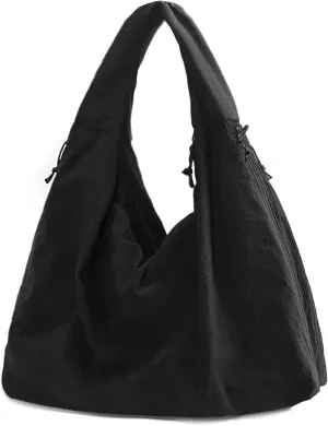 Large Nylon Hobo Bag Women Crescent Shoulder Bag Vintage Tote Bag Casual Shopper Handbag for Women