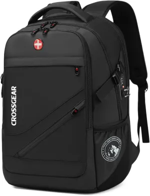 Large Travel Backpack Waterproof Laptop Bag Airline Approved Business Office Work Computer Casual Daypacks TSA Lock Anti-Theft Bookbag with USB Port Fit 17.3 inch Laptops for Men Women