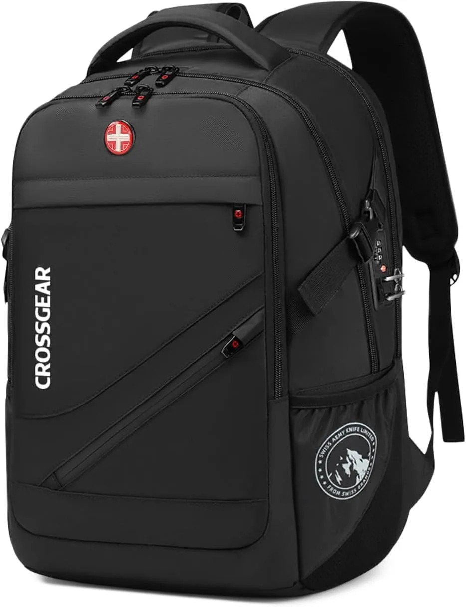 Large Travel Backpack Waterproof Laptop Bag Airline Approved Business Office Work Computer Casual Daypacks TSA Lock Anti-Theft Bookbag with USB Port Fit 17.3 inch Laptops for Men Women