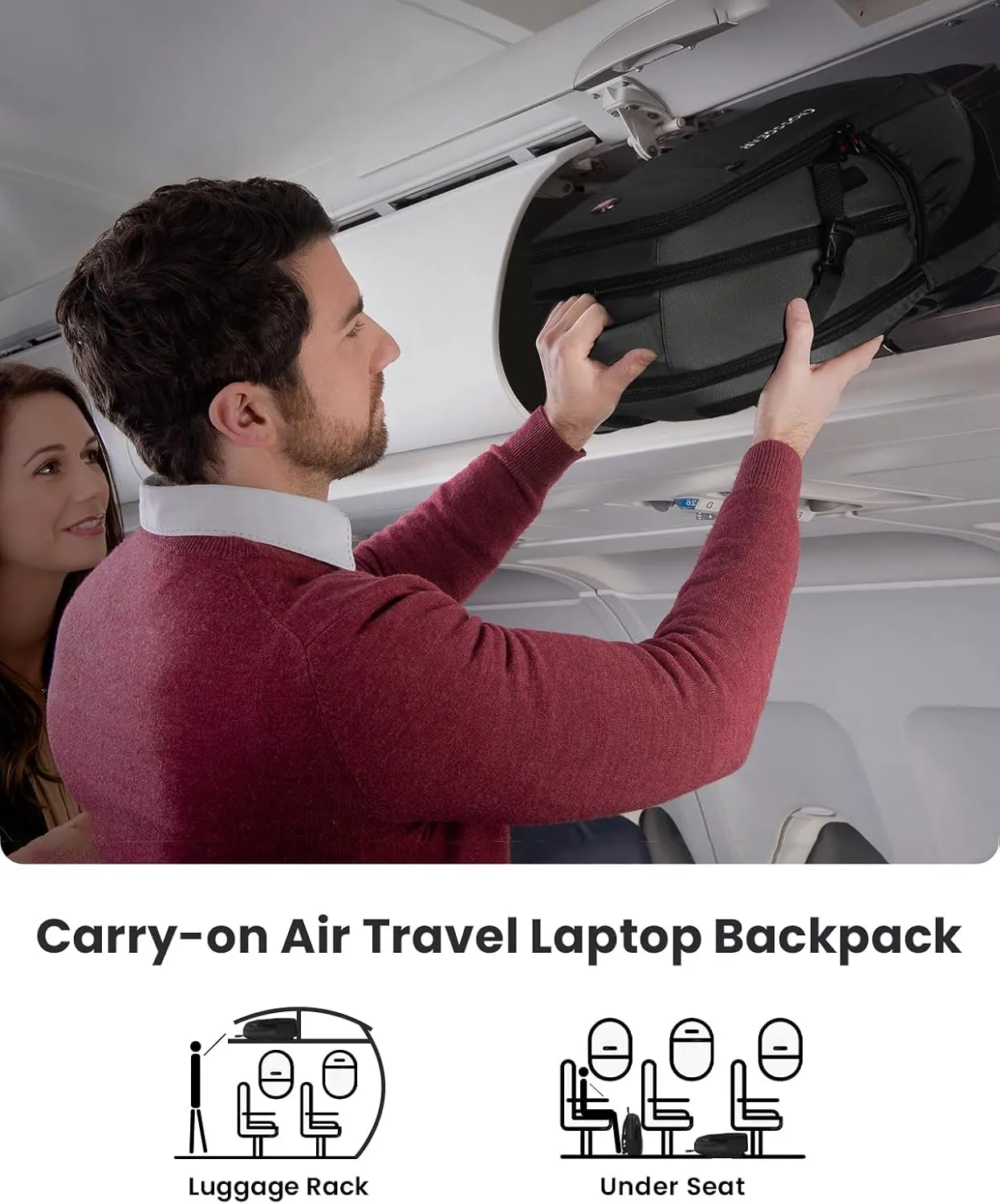 Large Travel Backpack Waterproof Laptop Bag Airline Approved Business Office Work Computer Casual Daypacks TSA Lock Anti-Theft Bookbag with USB Port Fit 17.3 inch Laptops for Men Women