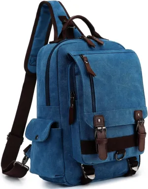 Leaper Retro Crossbody Bag Sling Bag Canvas Messenger Bag for Men Women Shoulder Bag Crossbody Handbags Satchel Travel Bag