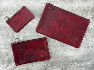 Leather Pouch with Zipper