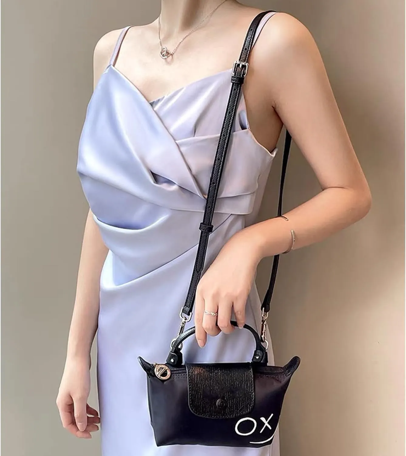 Leather Purse Straps Replacement Shoulder Strap Leather Adjustable Crossbody Strap Suitable for Long champ Handbags