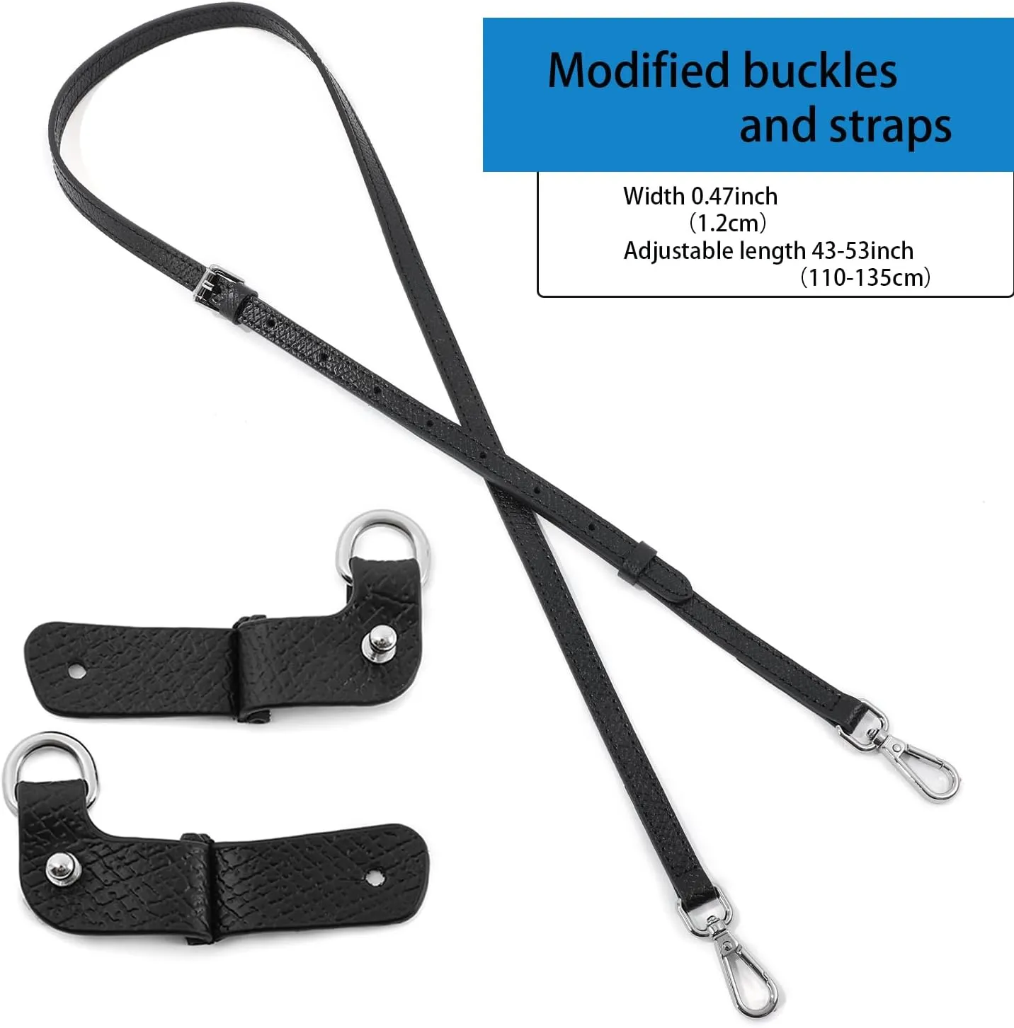 Leather Purse Straps Replacement Shoulder Strap Leather Adjustable Crossbody Strap Suitable for Long champ Handbags