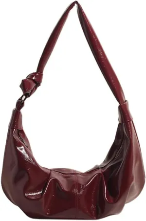 Leather Sling Crescent Bag Trendy Crossbody Sling Dumpling Bag Hobo Half Moon Shoulder Bag Crescent Crossbody Bag