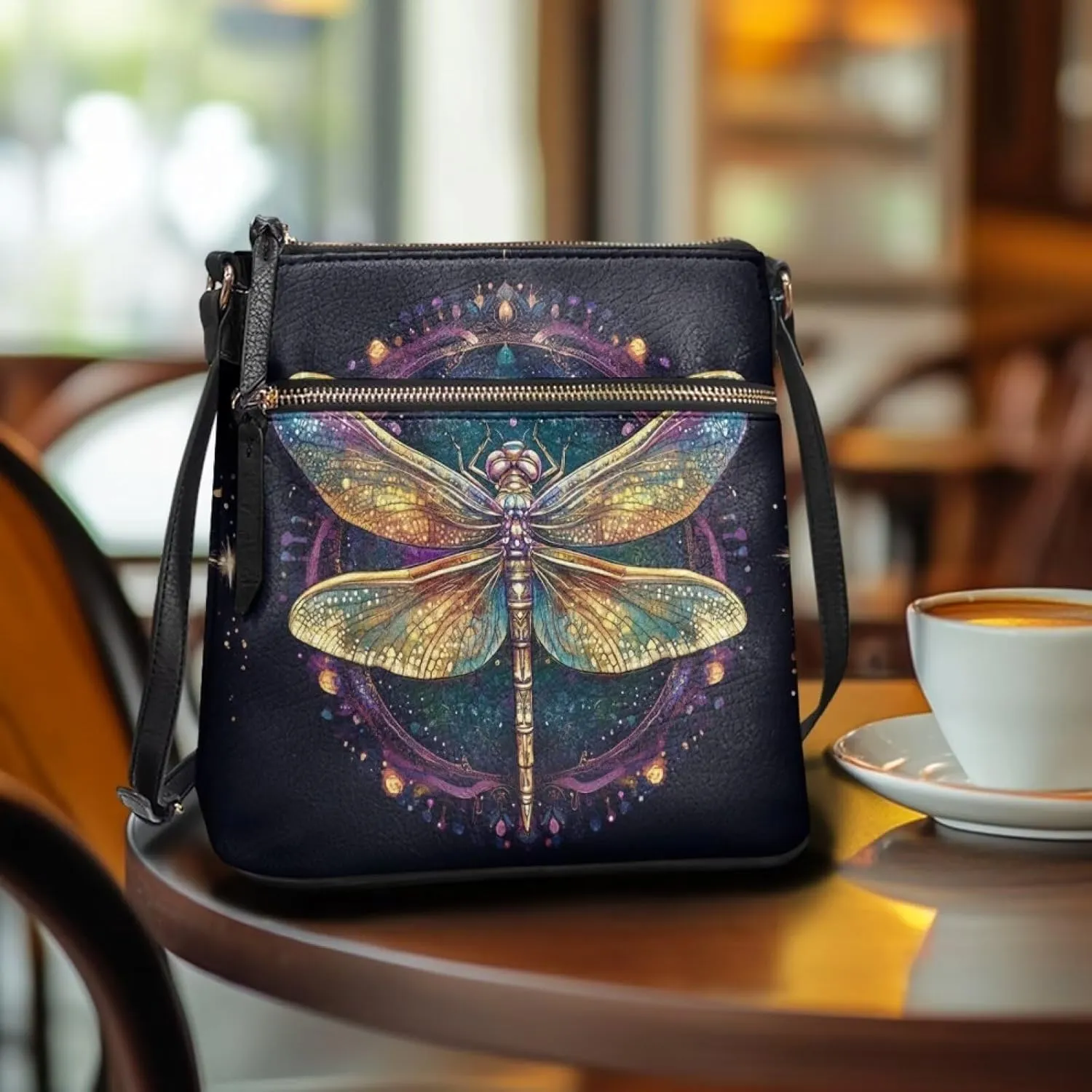 Leather Women Crossbody Hobo Bag Satchel Purse Handbag with Adjustable Shoulder Strap and Zipper Pockets