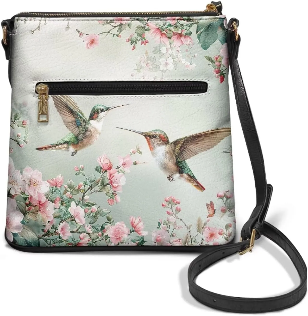 Leather Women Crossbody Hobo Bag Satchel Purse Handbag with Adjustable Shoulder Strap and Zipper Pockets