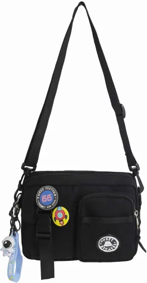 Lefe Liee black crossbody bag for men, cute small messenger bag man sling bag, shoulder bag purse for men cross bag side bag, mens gifts