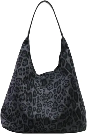 Leopard Purse for Women Slouchy Hobo Bag Cheetah Print Tote Bag Purse
