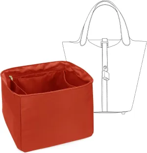 LEXSION Silky Handbag Organizer Fits Picotin 18/22 Bags,Purse Organizer Insert Luxury Zipper Purse Tote Bag Shapers 8038 Orange M
