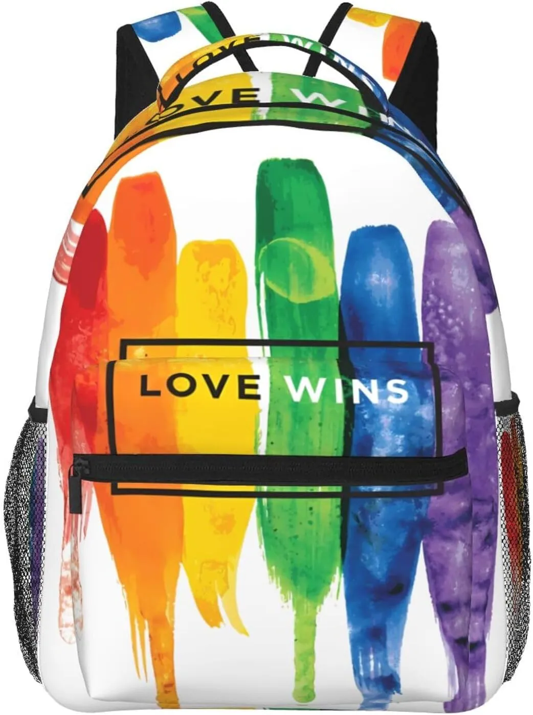 Lgbt Pride Rainbow Gay Love Wins Rainbow Backpacks 15 Inch Laptop Backpack Multipurpose Double Shoulder Bag For Men Women Gifts