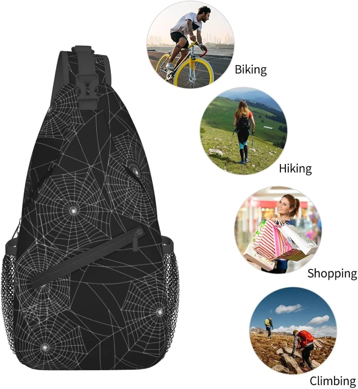 LGBT Rainbow Sling Bag Casual Chest Bags Adjustable Crossbody Bag Shoulder Backpack For Travel Hiking