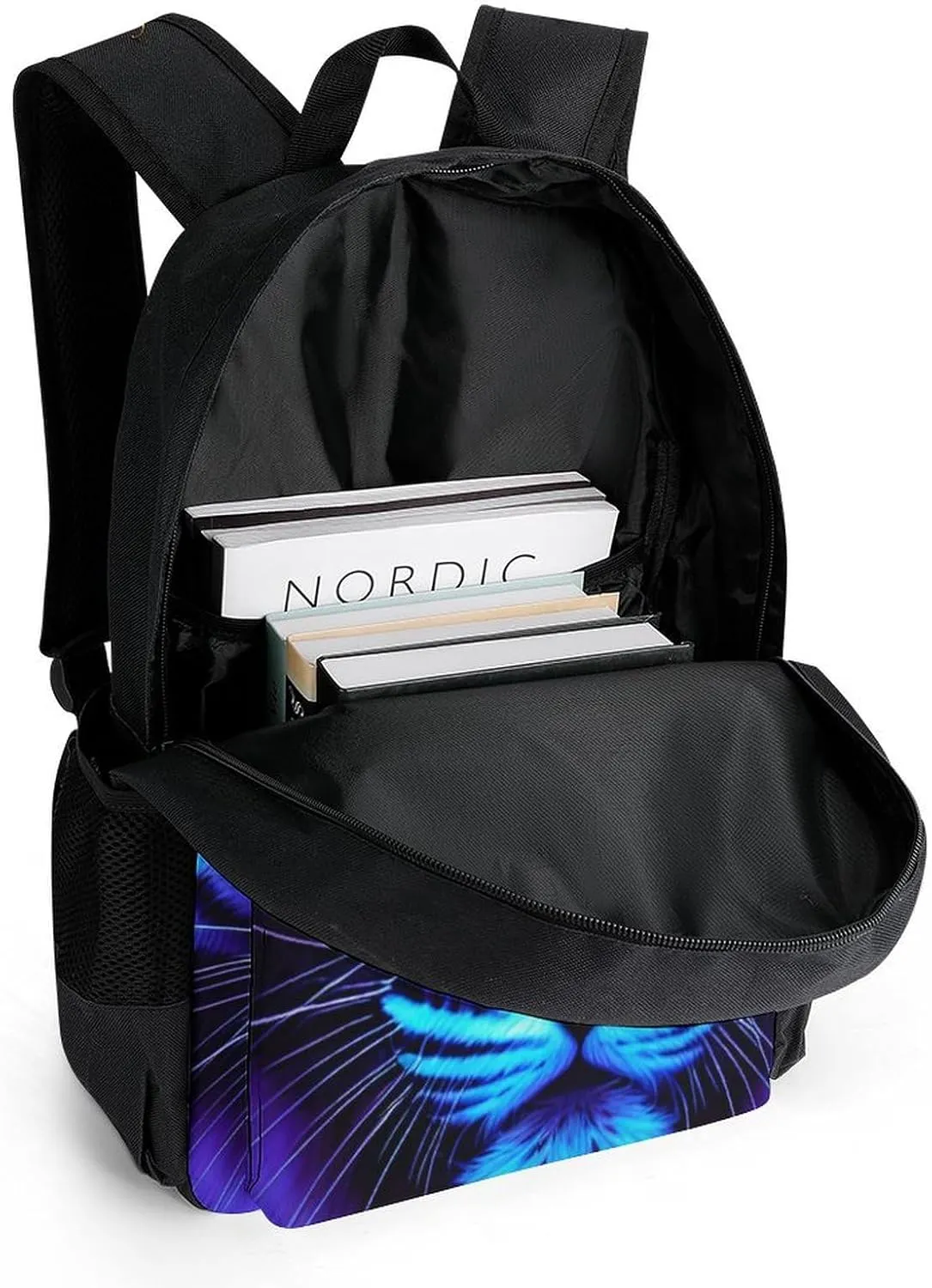 Lightweight Daypack Backpack for Sports Travel Running - Large Capacity Multipurpose Anti-Theft Bookbag, Trippy Tiger Animal Art Laptop Backpack Daypack