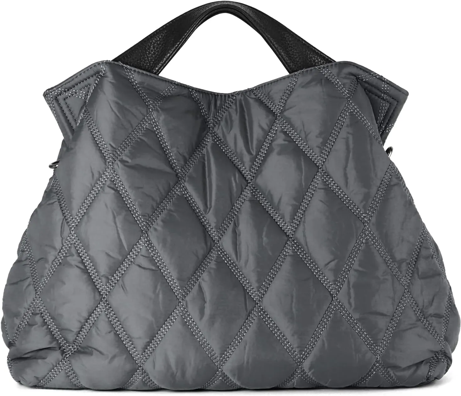 Lightweight Quilted Puffer Tote Bag for Women, Shoulder Bag with Adjustable Straps, Large Capacity Puffy Tote