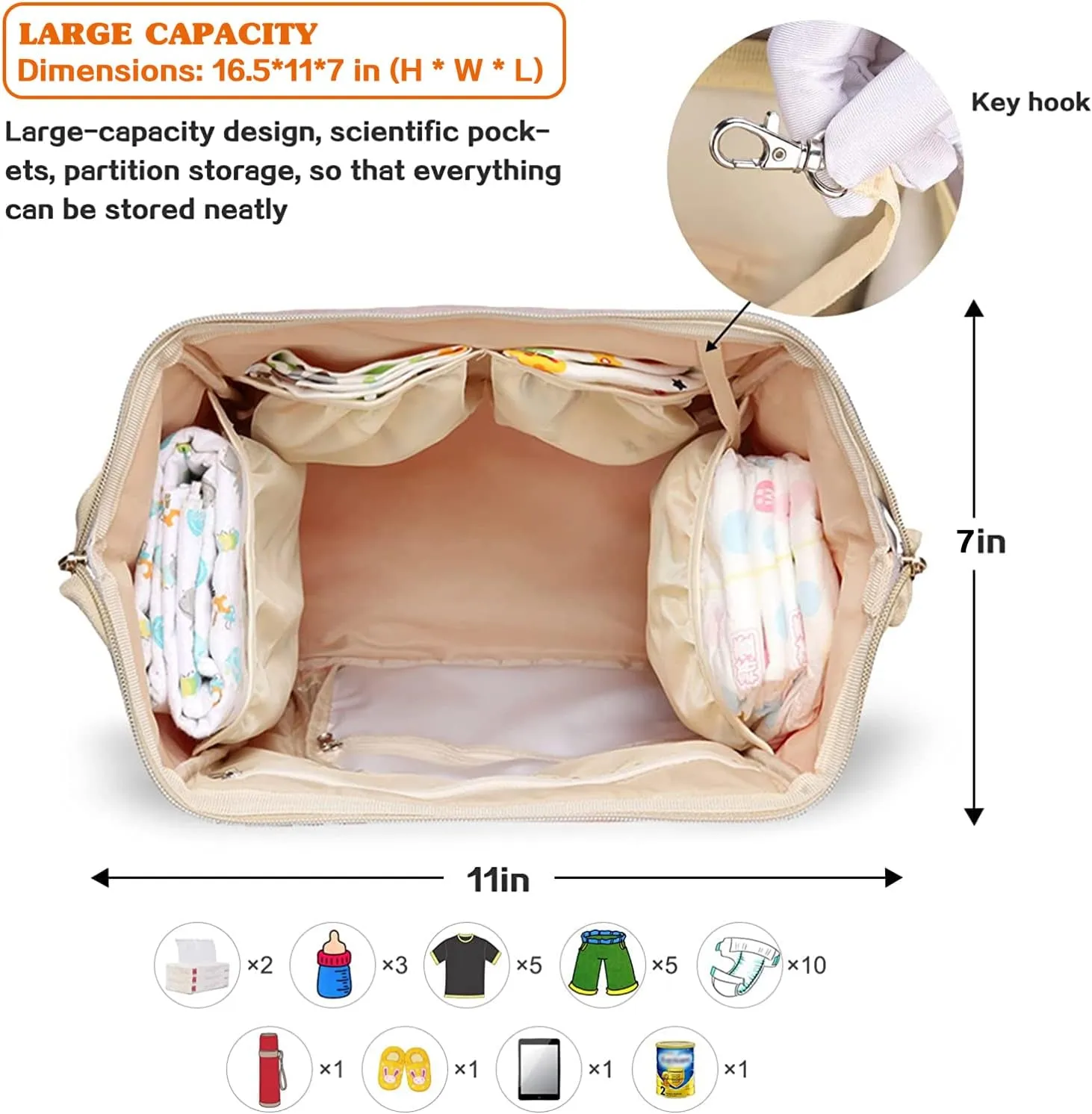 Limhoo Diaper Bag Backpack for Men Dad, Waterproof Large Canvas Camo Nappy Bags, Baby Care Bag (Army Green)