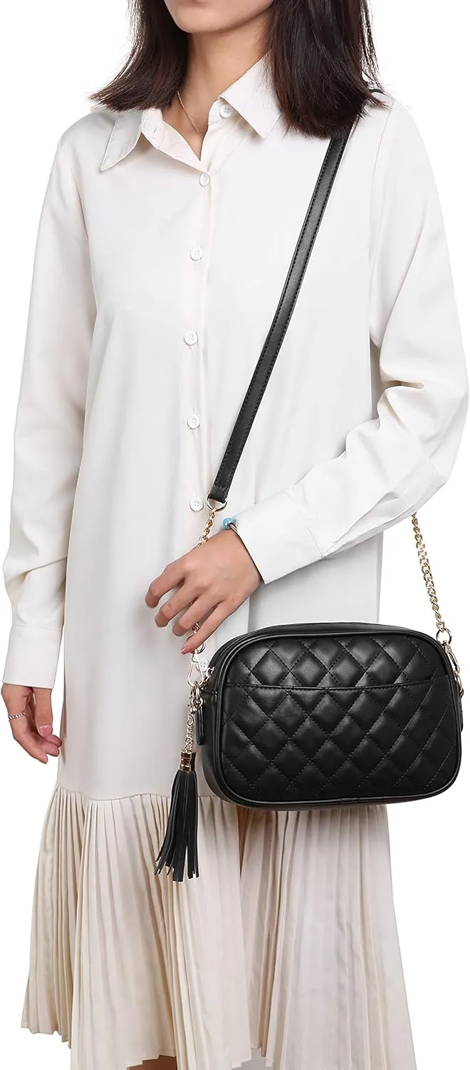 lola mae Quilted Crossbody Bag, Trendy Design Shoulder Purse
