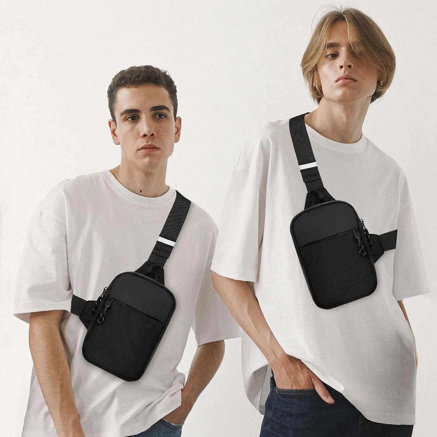 Long Keeper Mini Sling Bag - Men Women Small Waterproof Crossbody Bag Casual Phone Chest Bag for Travelling Hiking