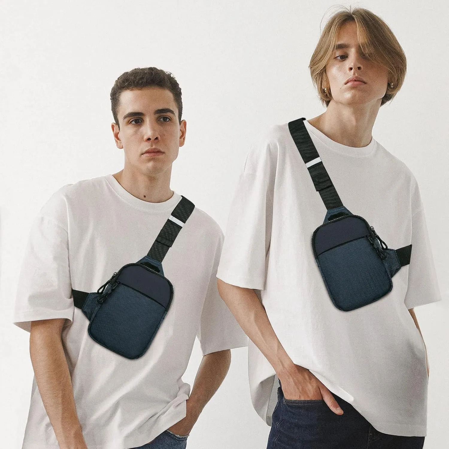 Long Keeper Mini Sling Bag - Men Women Small Waterproof Crossbody Bag Casual Phone Chest Bag for Travelling Hiking