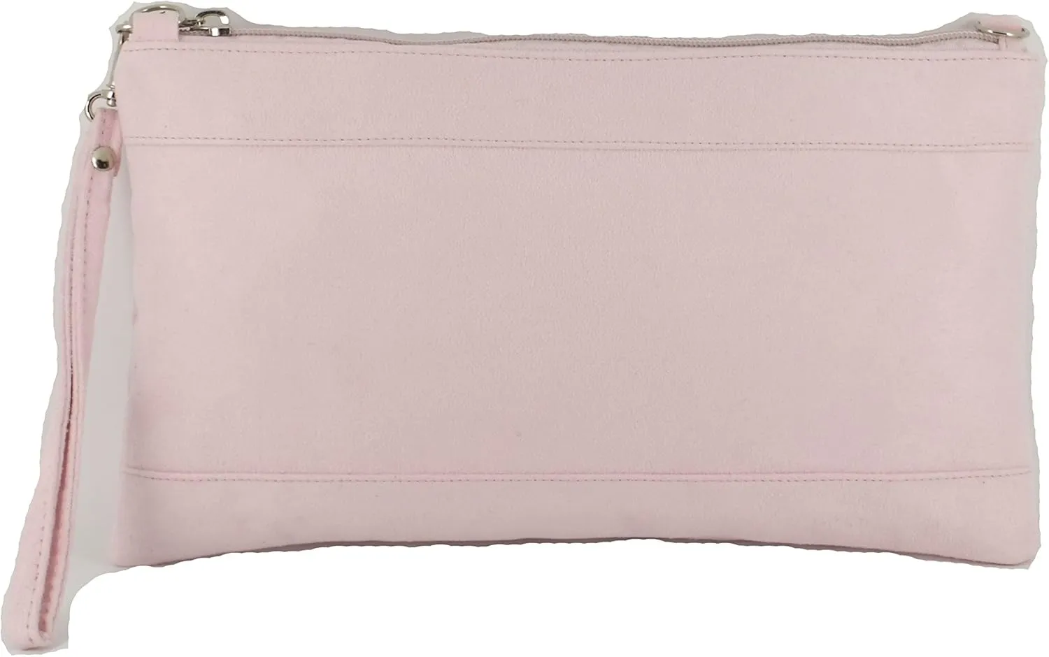 LONI Womens Divine Faux Suede Clutch/Shoulder/Crossbody/Wristlet Bag Size Large
