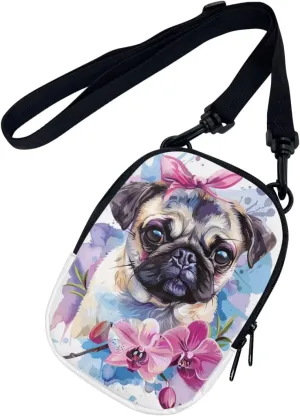 Lotusorchid Sling Cell Phone Purse, Crossbody Mini Wallet Purse Shoulder Handbag with Adjustable Straps