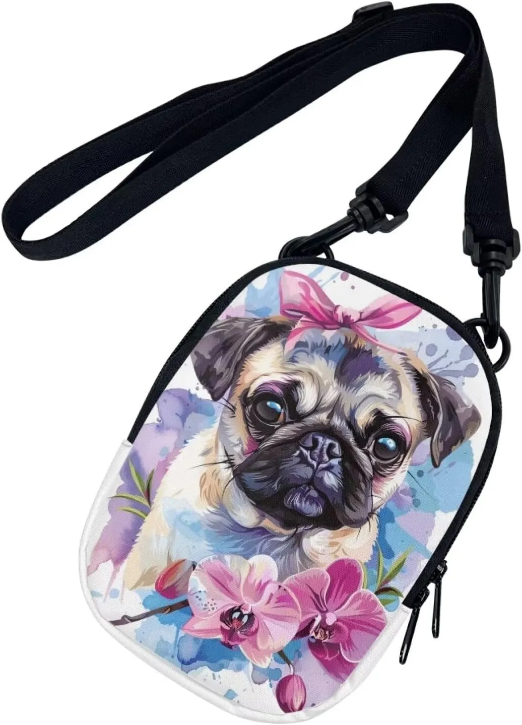 Lotusorchid Sling Cell Phone Purse, Crossbody Mini Wallet Purse Shoulder Handbag with Adjustable Straps