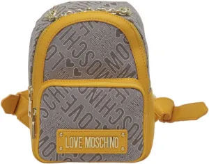 Love Moschino Women's Logo Print Yellow Backpack Bag