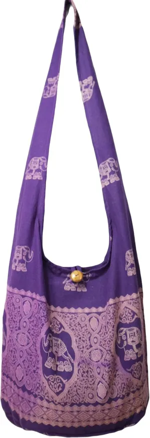 Lovely Creations Hippie Boho New Elephant Crossbody Bohemian Gypsy Sling Shoulder Large Size
