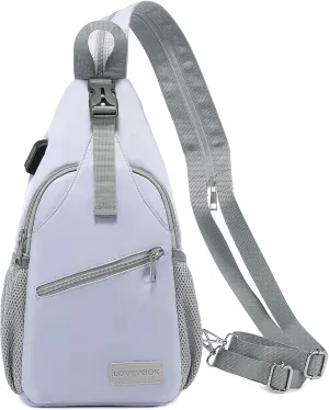 LOVEVOOK Sling Bag for Women Casual Daypack Nylon Crossbody Sling Backpack Travel Shoulder Bag Hiking Daypack