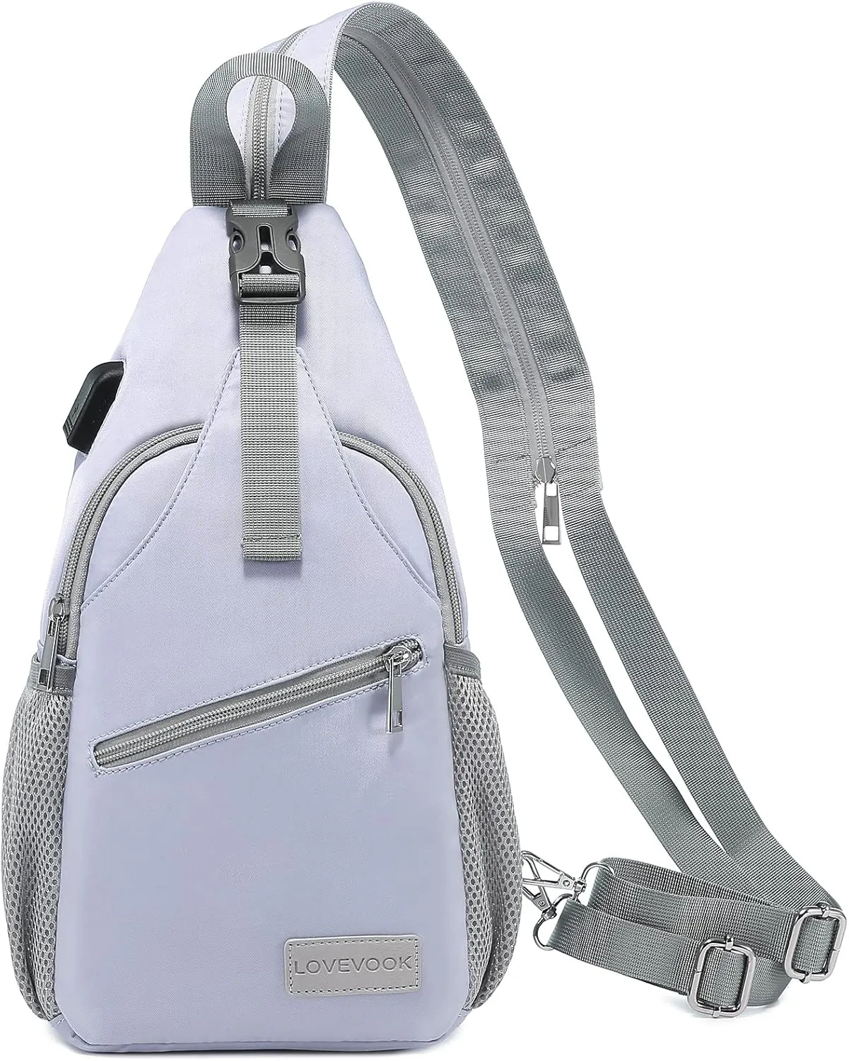 LOVEVOOK Sling Bag for Women Casual Daypack Nylon Crossbody Sling Backpack Travel Shoulder Bag Hiking Daypack
