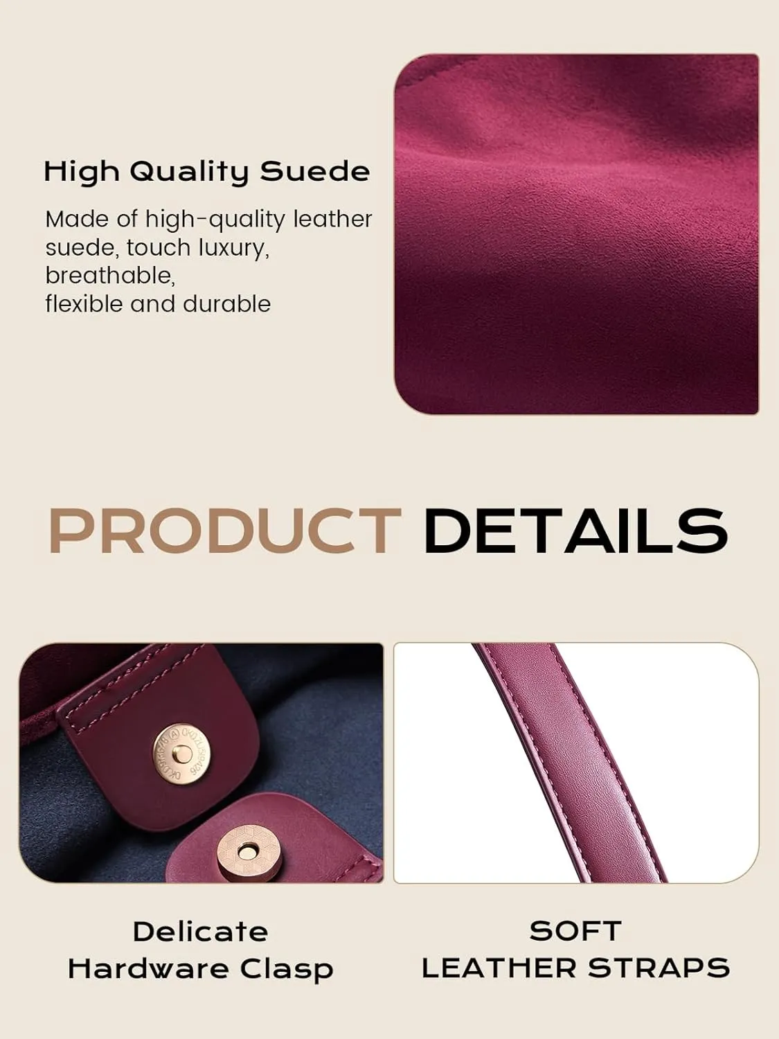Luxurious Suede Bag for Women, Hobo Tote Bags– Stylish & Durable Leather Handbag, Ideal for Fall Adventures, Outdoor