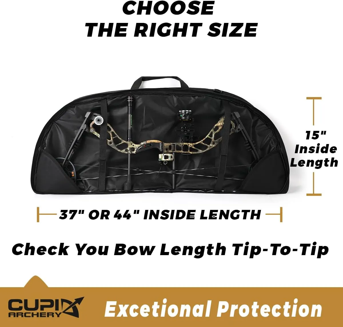LWANO Compound Bow Case Soft Light-Weight Bow Bag with Arrow Pocket and Backpack Straps