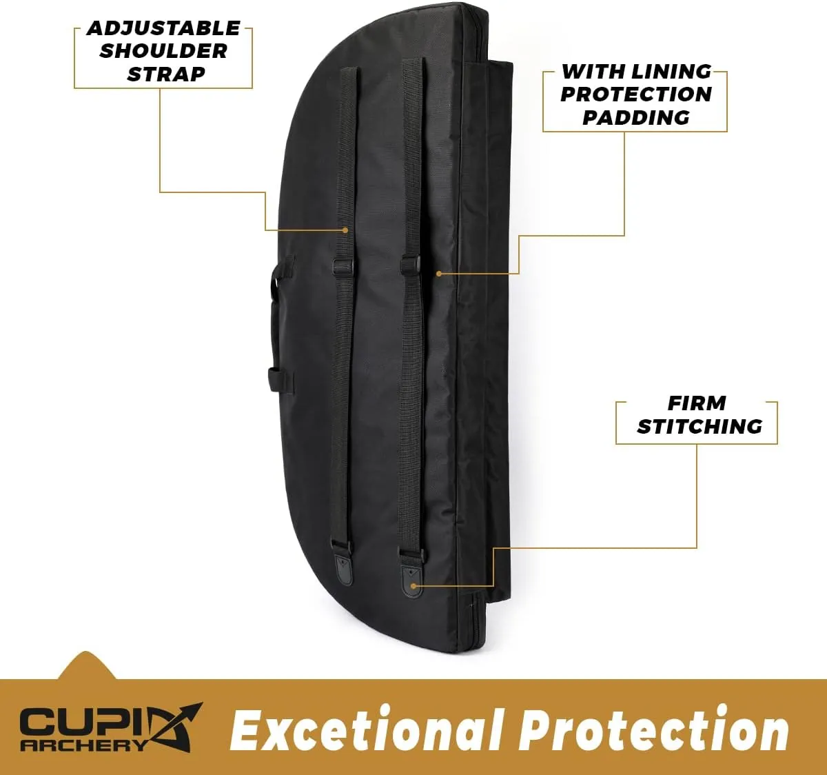 LWANO Compound Bow Case Soft Light-Weight Bow Bag with Arrow Pocket and Backpack Straps