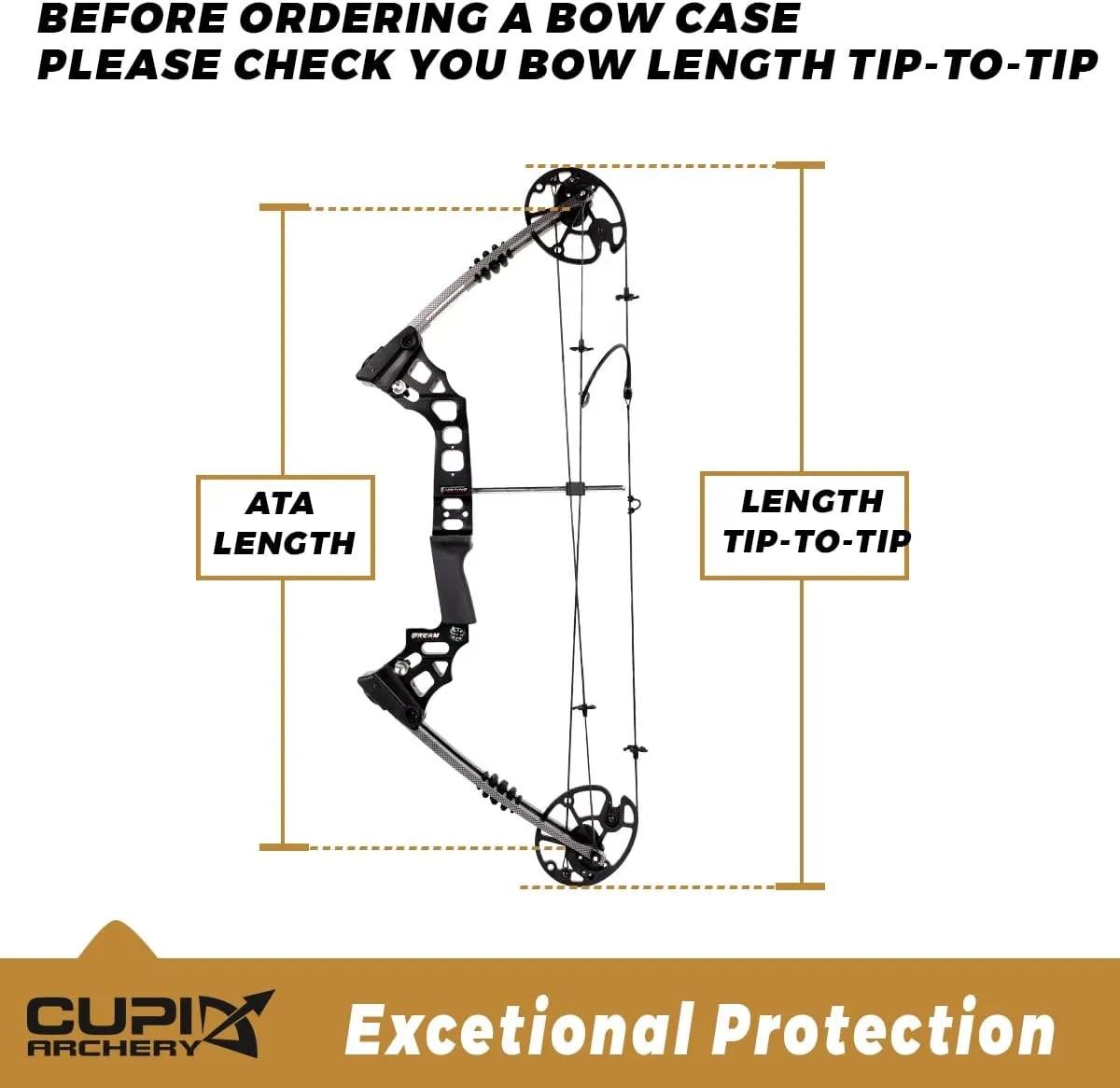LWANO Compound Bow Case Soft Light-Weight Bow Bag with Arrow Pocket and Backpack Straps