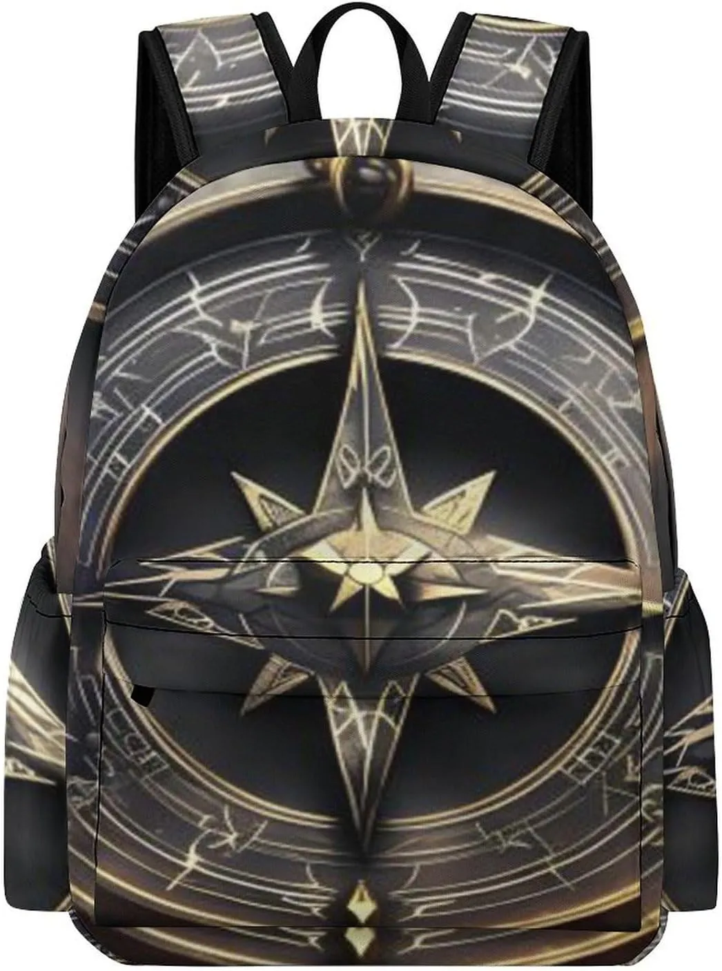 Magical Design Norse Runes Compass Print Laptop Backpacks Casual Shoulder Bag Travel Daypack Fashion for Men Women
