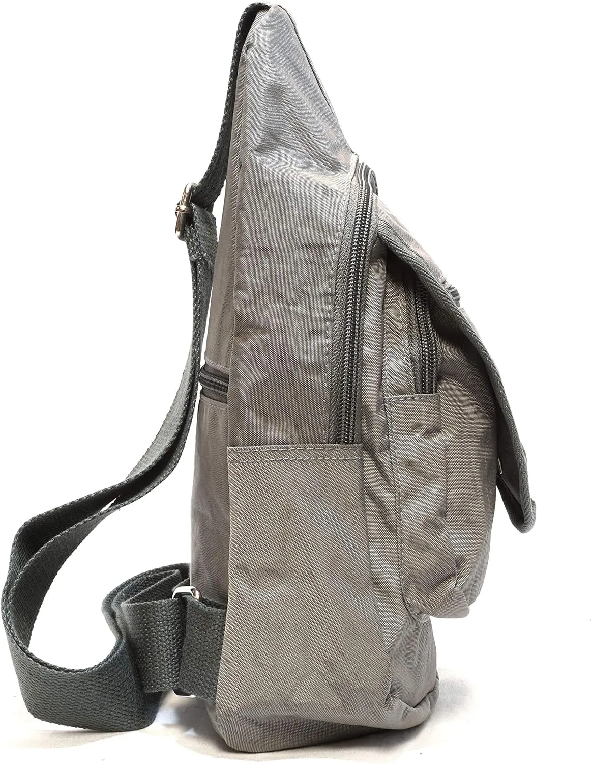 Malibu Washed Nylon Day Pack, Crossbody Bag, Travel Pack, Light Gray