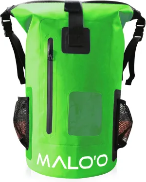 Malo'o 30L Waterproof Roll-Top Backpack - Ideal for Beach, Backpacking, Fishing, and Kayaking - Heavy-Duty Beach and Boat Accessory