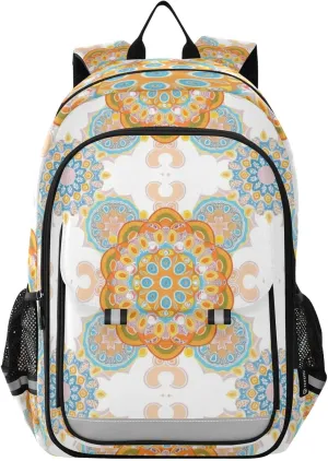 Mandalas Floral Bookbags for Kids, Kids Backpack Girls Elementary School, Large Girls Backpack