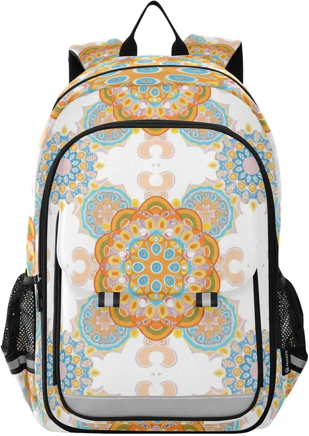 Mandalas Floral Bookbags for Kids, Kids Backpack Girls Elementary School, Large Girls Backpack