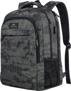 MATEIN 17.3 Inch Computer Backpack, Extra Large TSA Friendly Travel Laptop Backpack with USB Charging Port, Anti Theft Carry On Flight Approved Business Work College Backpack Bag for Men Women Gift