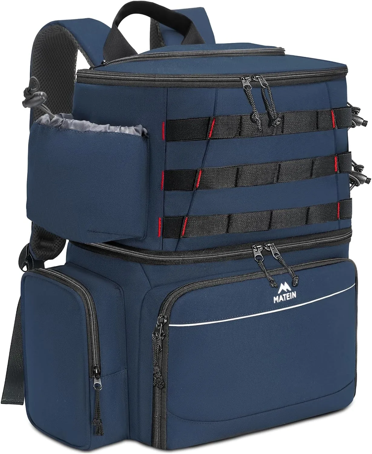 MATEIN Fishing Backpack, Water Resistant Fishing Tackle Box Bag with Rod Holders & Cooler, Gear Gifts for Men