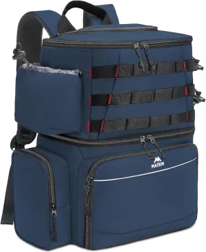 MATEIN Fishing Backpack, Water Resistant Fishing Tackle Box Bag with Rod Holders & Cooler, Gear Gifts for Men