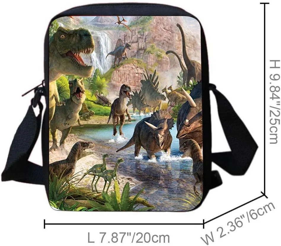 MATMO Dinosaur Backpack and Lunch Bag Set for Boys, Backpack Shoulder Bag Pencil Case (Dinosaur Backpack Set 6)
