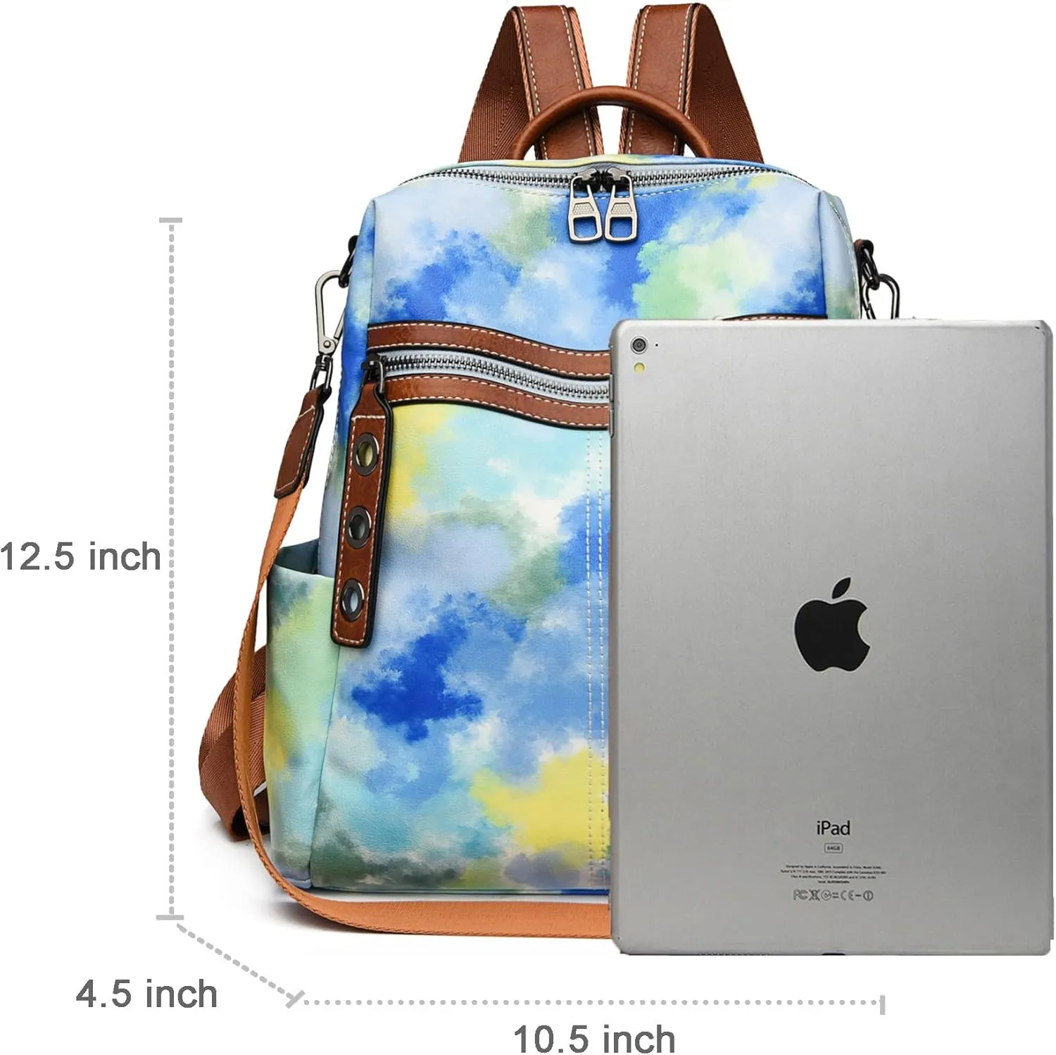 Maxoner Backpack Purse for Women Fashion Genuine Leather Convertible Shoulder Handbag Travel Bag Satchel Rucksack Ladies Bag