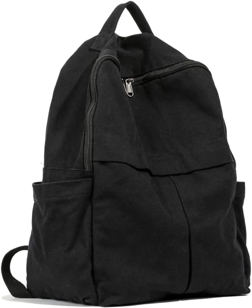 MaxxCloud Cute College Laptop Backpack for Women, Heavy Cotton, Retro Canvas Backpack Travel Bag