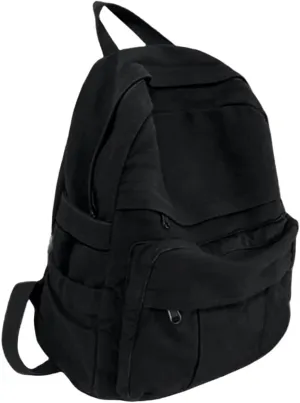 MaxxCloud Women's Heavy Cotton Canvas Laptop Backpack Lightweight Casual Hiking Daypack Travel Bag